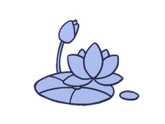 荷花荷葉組合簡(jiǎn)筆畫繪制步驟圖示