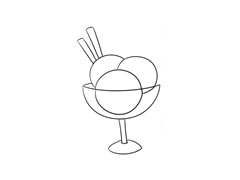冰激凌簡(jiǎn)筆畫繪制步驟圖示