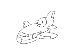 客機(jī)簡筆畫繪制步驟圖示
