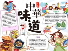 中華味道手抄報(bào)模板