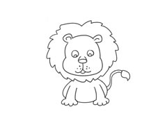 簡(jiǎn)筆畫獅子畫法圖片步驟