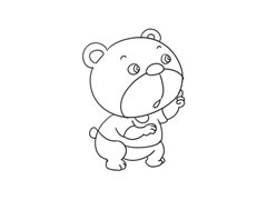 狗熊簡筆畫法步驟圖示