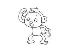 猴子簡(jiǎn)筆畫法步驟圖示