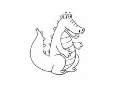 簡(jiǎn)筆畫(huà)鱷魚(yú)畫(huà)法步驟圖示