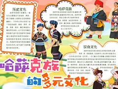 哈斯克族文化手抄報(bào)模板