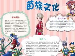苗族文化手抄報(bào)模板