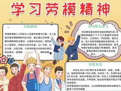 學(xué)習(xí)勞模精神手抄報(bào)模板