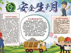 安全生產(chǎn)月手抄報模板（第一版）