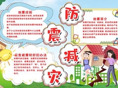 防震減災(zāi)手抄報(bào)內(nèi)容模板（第一版）