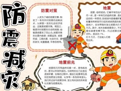 防震減災(zāi)手抄報(bào)內(nèi)容模板（第二版）