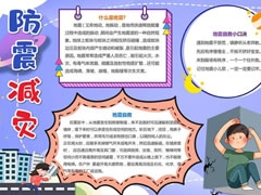防震減災(zāi)手抄報(bào)內(nèi)容模板（第三版）