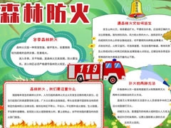 森林防火手抄報(bào)模板（第二版）