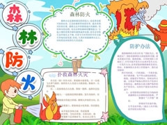 森林防火手抄報(bào)模板（第三版）