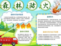 森林防火手抄報(bào)模板（第七版）