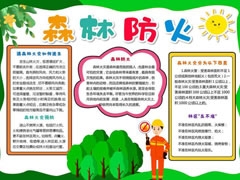 森林防火手抄報(bào)模板（第八版）