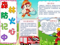 森林防火記心中手抄報(bào)模板