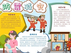 防震減災(zāi)手抄報(bào)內(nèi)容模板（第九版）