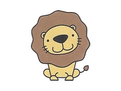 獅子簡(jiǎn)筆畫分步繪制圖示