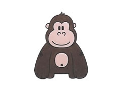 簡(jiǎn)筆畫(huà)猩猩畫(huà)法步驟圖示