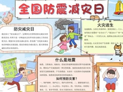 全國防震減災(zāi)日手抄報內(nèi)容模板