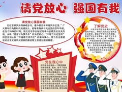 請黨放心強(qiáng)國有我手抄報(bào)內(nèi)容模板（第六版）