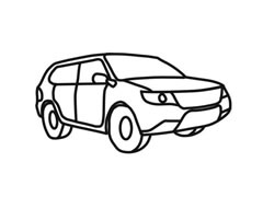 城市SUV簡(jiǎn)筆畫(huà)分步繪制