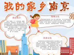 我的家鄉(xiāng)南京手抄報(bào)模板