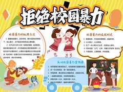 拒絕校園暴力手抄報(bào)模板
