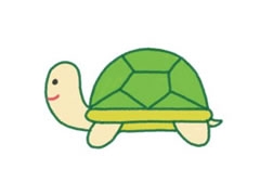 烏龜幼兒簡(jiǎn)筆畫分步畫法圖示