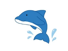 海豚幼兒簡筆畫分步畫法圖示