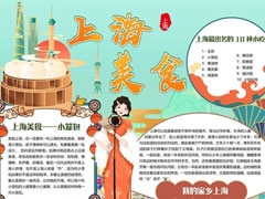 上海美食手抄報(bào)模板