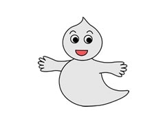 幽靈簡(jiǎn)筆畫(huà)分步繪制圖示