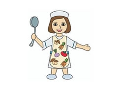 女廚師幼兒簡(jiǎn)筆畫(huà)分步畫(huà)法圖示