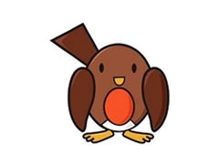 知更鳥簡(jiǎn)筆畫分步畫法圖示