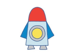 宇宙飛船幼兒簡(jiǎn)筆畫分步畫法制圖示