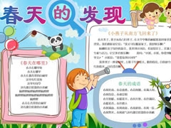 春天的發(fā)現(xiàn)手抄報(bào)內(nèi)容模板