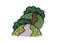 山路簡筆畫繪制步驟圖示