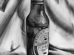 啤酒瓶素描畫(huà)法步驟圖示