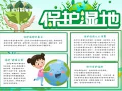 保護濕地手抄報簡單又好看模板