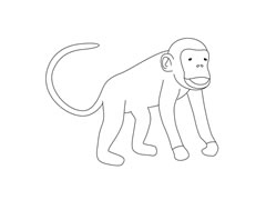 猴子簡(jiǎn)筆畫圖片