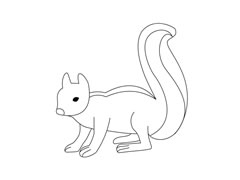 松鼠簡(jiǎn)筆畫圖片