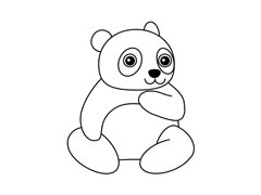 熊貓簡(jiǎn)筆畫(huà)圖片可愛(ài)