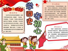 學(xué)四史守初心手抄報(bào)內(nèi)容模板