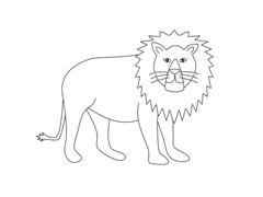獅子簡(jiǎn)筆畫圖片