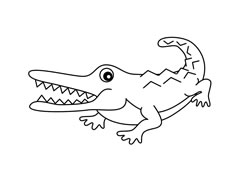鱷魚(yú)簡(jiǎn)筆畫(huà)圖片