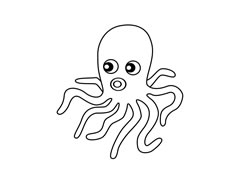 章魚簡筆畫圖片