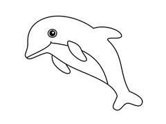 海豚簡筆畫圖片