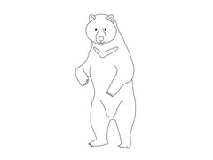 黑熊簡(jiǎn)筆畫(huà)圖片