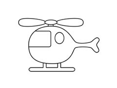 直升機(jī)簡(jiǎn)筆畫圖片