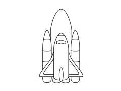航天飛機(jī)簡(jiǎn)筆畫圖片